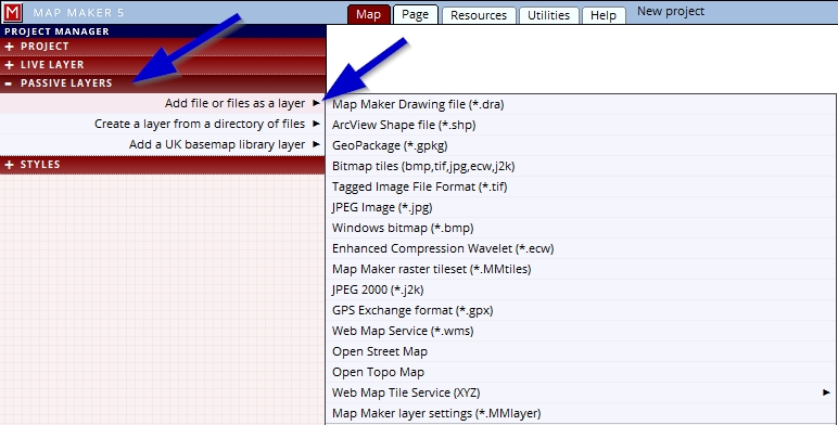 Add file or files as a layer